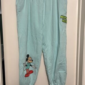 Disney Light Blue Mickey Mouse Joggers